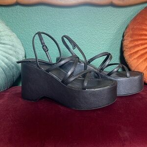 Black chunky platforms